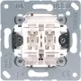Pushbutton switch JUNG 535 U, 1-pole (1P), 250 V AC, 10 A, wired, metallic white
