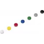MAUL HEBEL Solidmagnet, Adhesive Force: 0,6 kg, assorted colours Round Magnet: Diameter 24 x (H)8 mm, made from shatterproof material (61624-99)