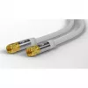 Goobay SAT Antenna Cable (135 dB Type), 4x Shielded, 5 m, White - Gold-Plated, F-Plug > F-Plug (70644)