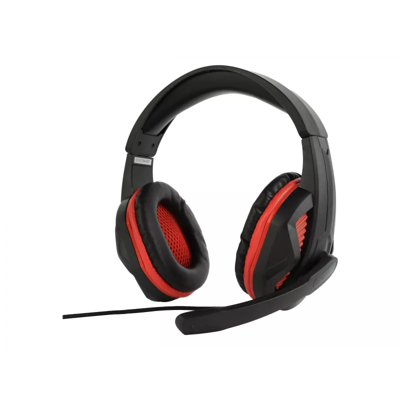 Wired gaming headset GEMBIRD GHS-03 — 20–20000 Hz, 2 m cable, 250 g, black/red