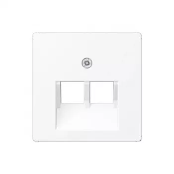 Wall plate / switch cover Jung A569-2BFPLUAWWM white matte, 1 pc