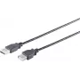 USB A to USB A cable ShiverPeaks 13-24025, USB 2.0, 1 m, black
