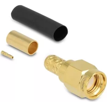 Coaxial connector DELOCK RP-SMA male 50 Ω, model 91789, 7×18×7 mm