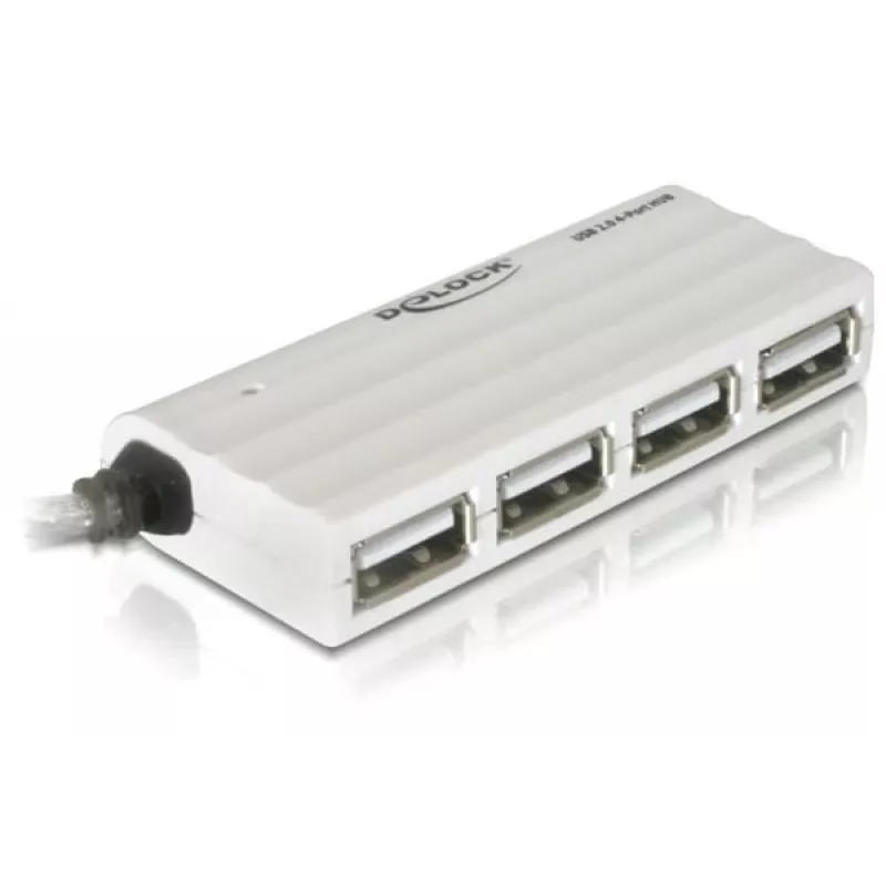 USB Hub DeLOCK 87445 4-Port External 480 Mbit/s White