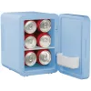 Mini fridge with LED makeup mirror Elle 4L blue — personal cosmetic refrigerator