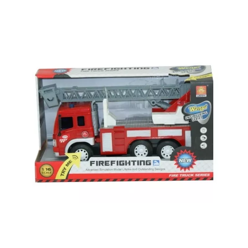 Madej fire service toy with sound and light model 071925 — mechanical play vehicle