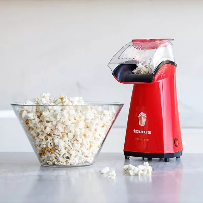 Popcorn popper Taurus 968375000 S7600343 — 1100 W, transparent lid, 3 min prep