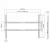 SBOX PLB-2264F-2 wall mount bracket 37–80 cm, load capacity 45 kg, VESA 600x400