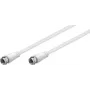 Goobay SAT Antenna Cable (class A, >85 dB), 2x Shielded, 5 m, White - F-Plug > F-Plug (fully Shielded) (66624)