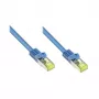 RJ45 Patch Cable with Cat.7 Raw Cable and Latch Protection (RNS®), S/FTP, PiMF, Halogen-Free, 600MHz, OFC, Blue, 30m, Good Connections® (8070R-300B)