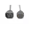 Digitus ASSMANN - Power Extension Cable - IEC 60320 C14 to power IEC 60320 C13 - AC 250 V - 1.2 m - Moulded - Black (AK-440201-012-S)