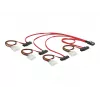 DeLOCK - Internal SAS-Cable (Serial Attached SCSI) - 4-Lane - 36 pin 4i Mini MultiLane - Internal Power Supply, 4-pin, Internal SAS, 29-pin (SFF-8482) - 50 cm (83059)
