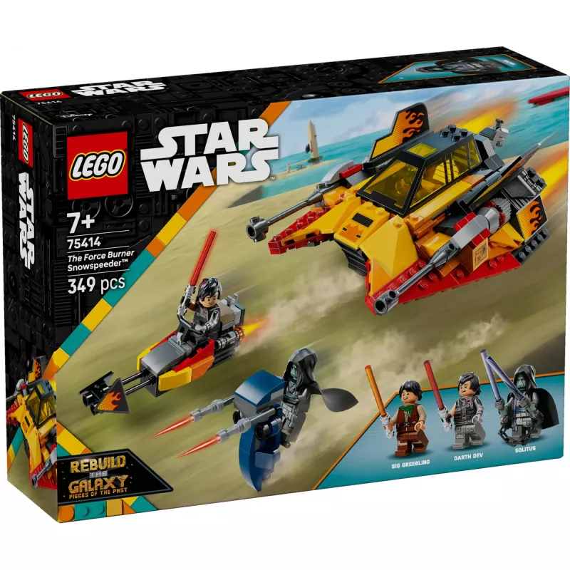 LEGO Star Wars Flame Speeder 75414 snow vehicle set — 349 pieces, 3 minifigures, age 7+