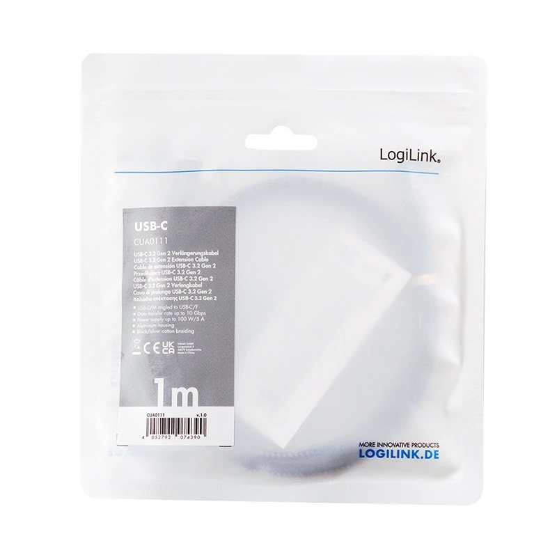 USB3.2 Gen2 Type-C to USB-C/F, PD, 1m