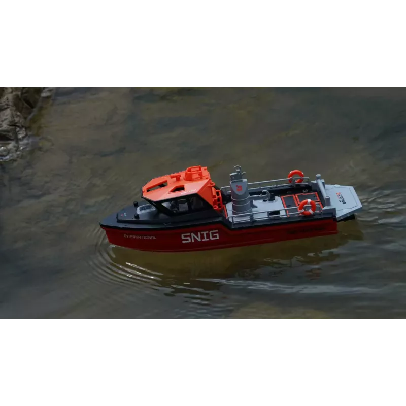 Amewi Rescue Boat 26117 — Brushless Jet Drive, 320 mm, Black/Red