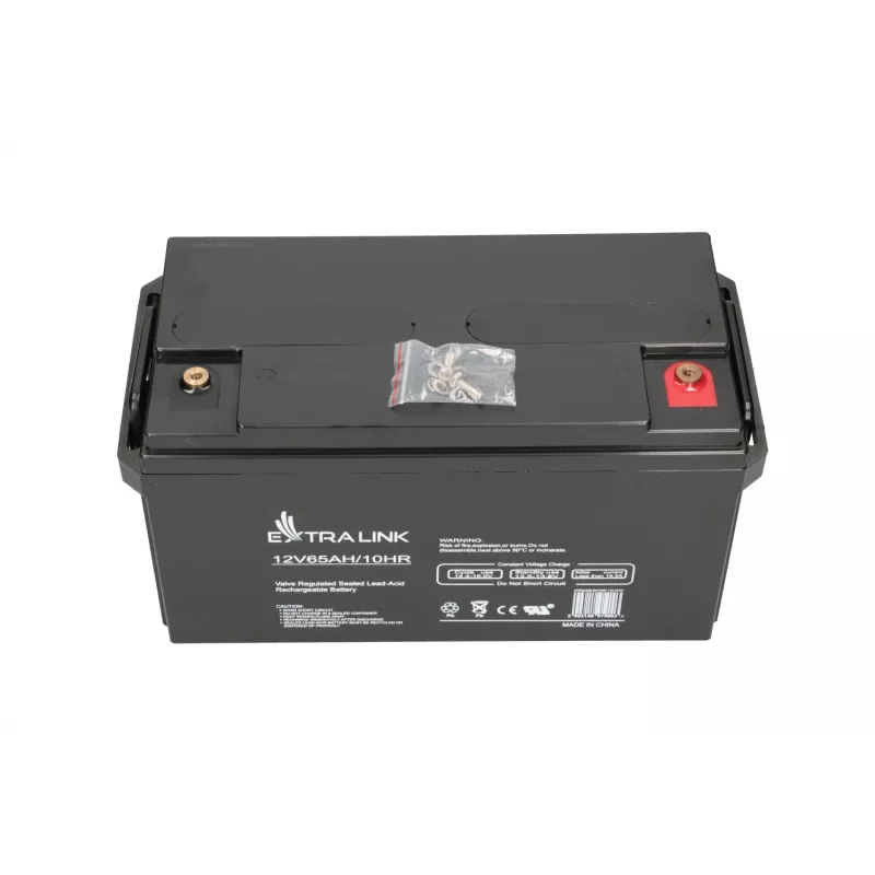 Sealed Lead Acid Battery Extralink Accumulator AGM 12V 65Ah, VRLA, black, 1 pc
