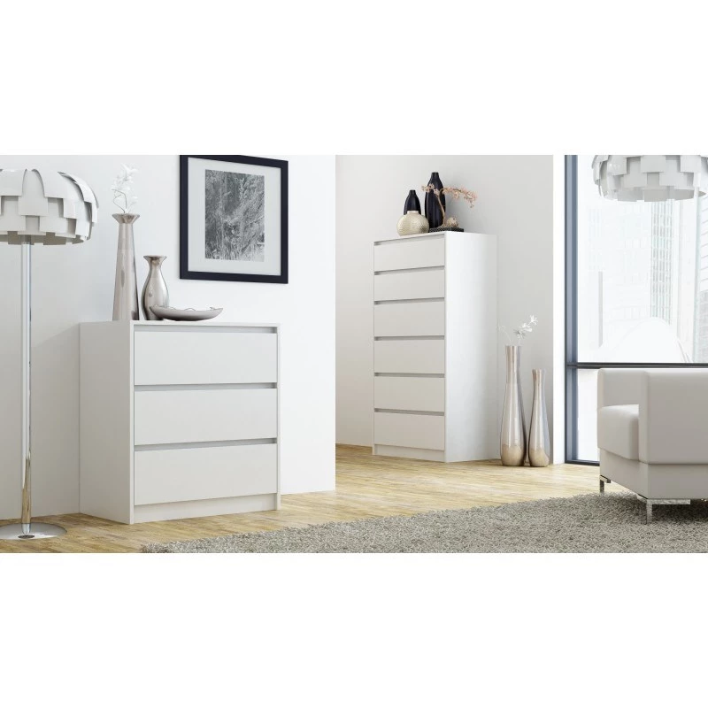 Chest of drawers top e shop K3 BIEL, 3 drawers, white, particle board, 700×430×780 mm