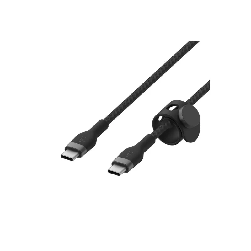 Cable BoostCharge USB-C/USB-C braided silicone 2 m, black