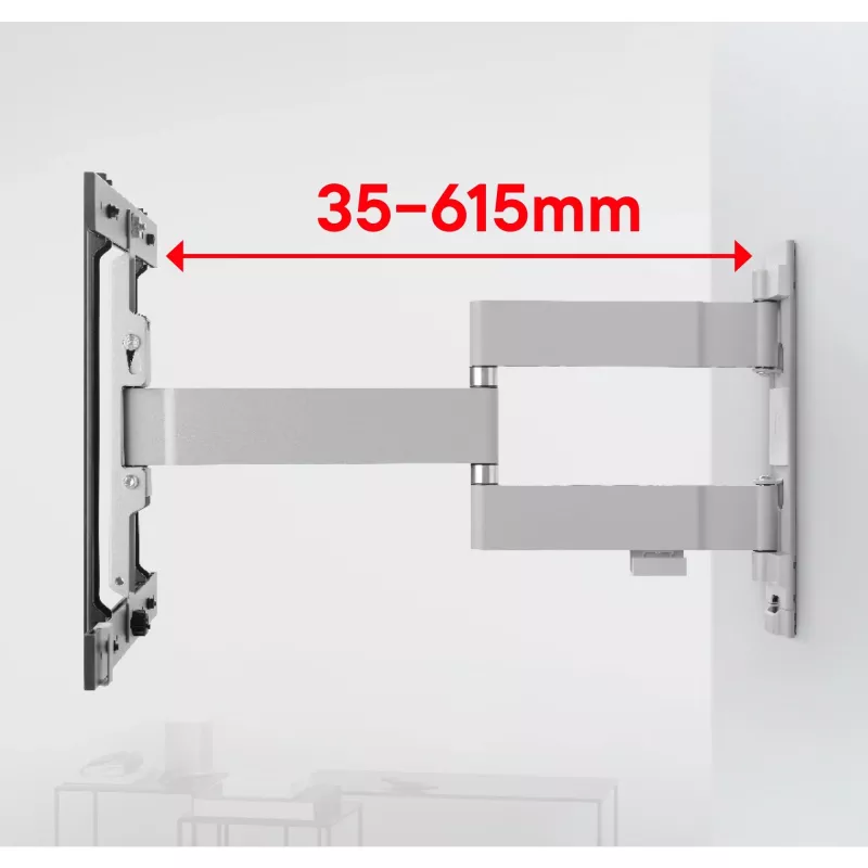 Wall Mount One For All WM6454 195.6 cm 40 kg Black White
