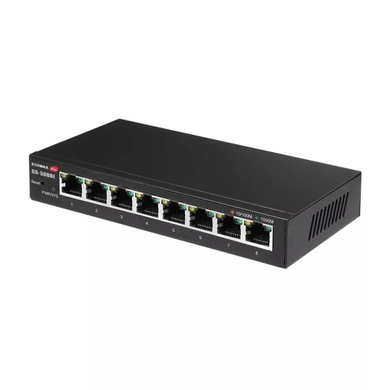 Edimax GS-5008E network switch Managed Gigabit Ethernet (10/100/1000) Black
