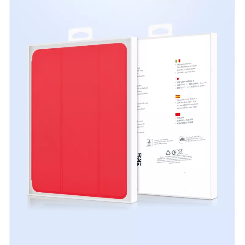 Tablet leather case Devia for iPad Air 2019 / iPad Pro 10.5 with Pencil slot, Red