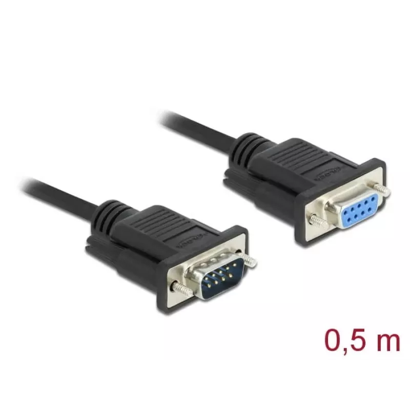 Serial Cable DeLOCK 86613 Black 0.5m RS-232