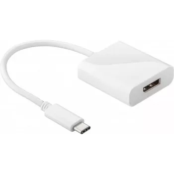 Wentronic Goobay USB-C™ Adapter - DisplayPort, White - for connection between USB-C™ and Displayport Devices (66257)