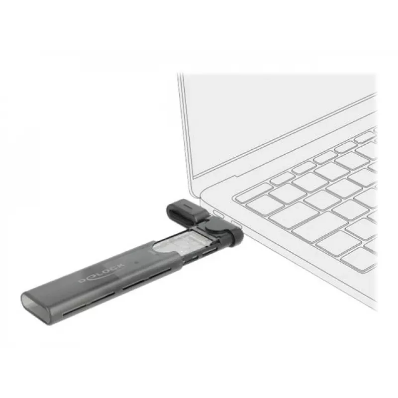 SSD enclosure DeLOCK 42635 Black M.2