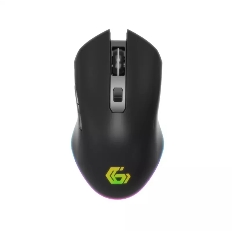 Wireless RF Optical Mouse Gembird MUSGW-6BL-02 — right-hand, 3200 DPI, 6 buttons, black, RGB