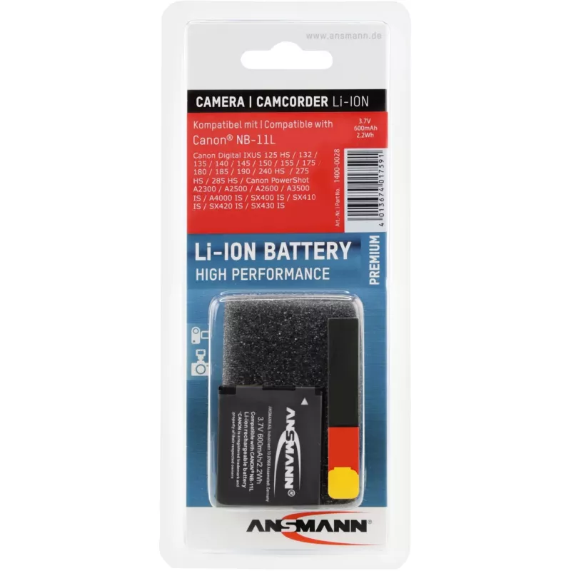 Battery Ansmann A-Can NB-11L Lithium-Ion 600 mAh