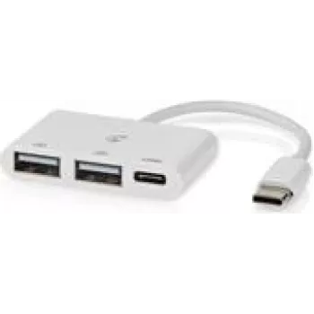 Nedis USB-Hub 1x USB-C™ 1x USB-C™ - 2x USB 2.0 A, 3-Port port(s), USB-powered