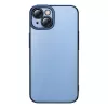 Protective case and tempered glass set Baseus for iPhone 14 Plus — Glitter transparent blue