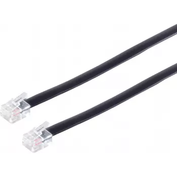 S/CONN 3m RJ12 Black Transparent ShiverPeaks