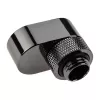 XSPC Rotary 14mm Offset G1/4 Fitting, Chrome Black - angled rotary connector for water cooling