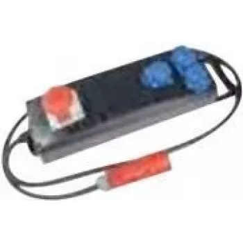 Power Strip Bachmann 349.184 — 400V input CEE plug, 3 outputs, 2.0 m cable