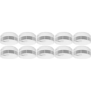 Smoke detector Hekatron battery-operated 10er set with 10-year sealed battery