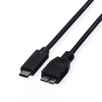 ROLINE - USB Cable - USB Type C (M) to Micro-USB Type B (M) - 50 cm - Black (11.02.9005)