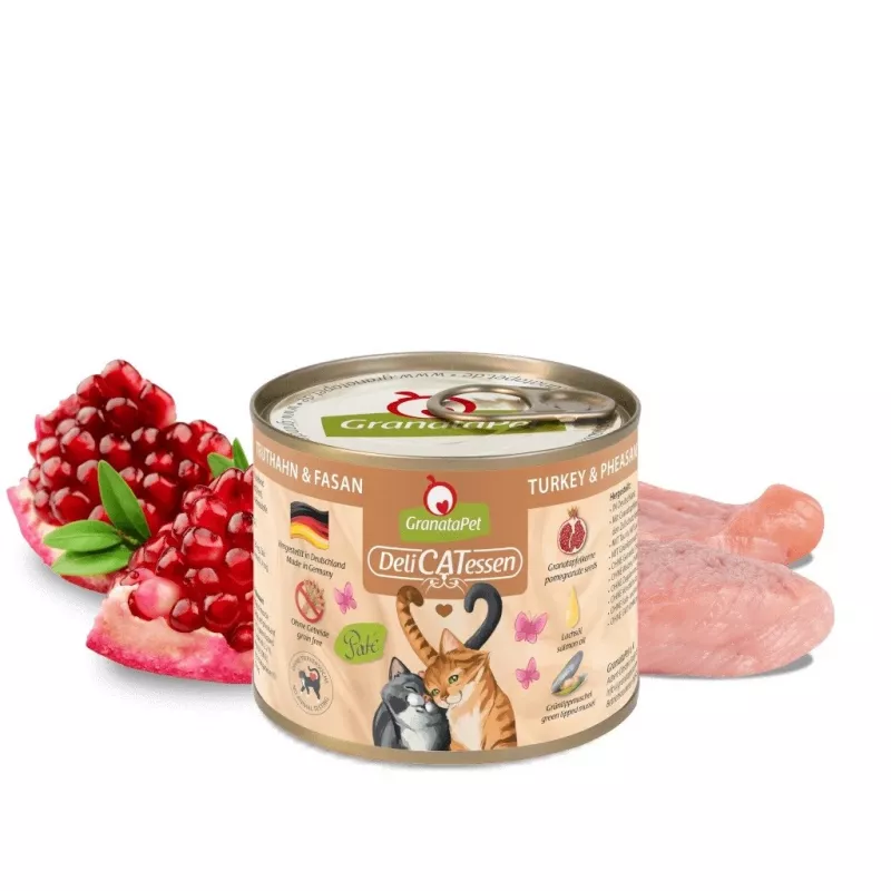 Wet cat food Fox4Pets GRANATAPET DeliCATessen Turkey and pheasant, 200 g, complete wet feed, 80% moisture