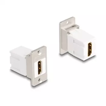 DeLOCK keystone module 67166 HDMI Flat Silver White