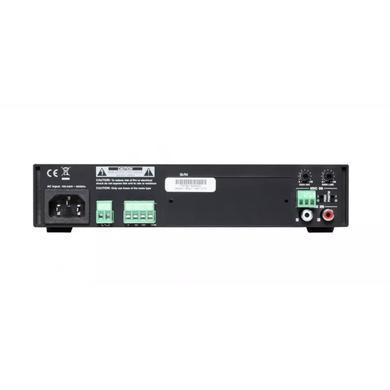 Public address amplifier Audac COM104 40W 70/100V black
