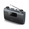 Portable radio Muse M-058 R — AM/FM, rotary volume, battery or AC (230V, 50Hz), black/grey