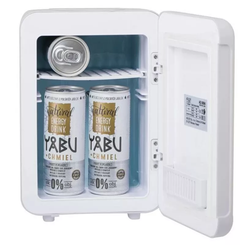 Mini refrigerator Adler AD 8084G — compact grey 12V/230V, 4 L capacity, portable, right-hinged door