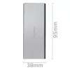 Aluminum enclosure QOLTEC 51833 for M.2 SSD, SATA to USB 3.0, supports up to 2TB