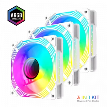 Gamemax | Case fan | KF300R BK | White