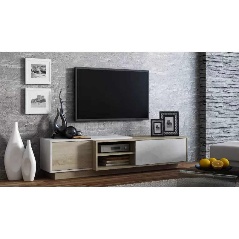 Cama TV cabinet SIGMA1 180 sonoma oak/white gloss