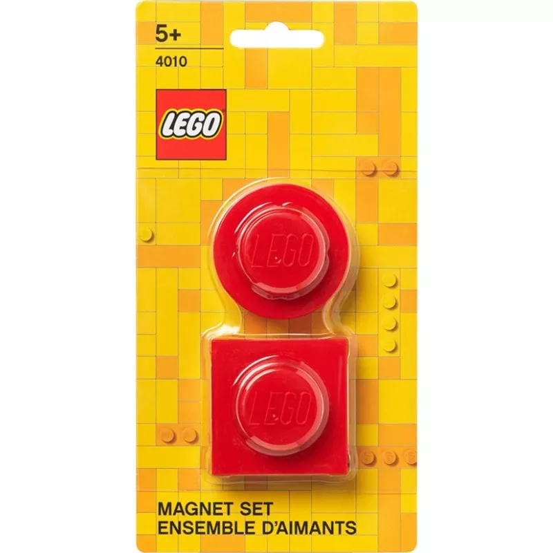 Magnet set by room copenhagen, model 40101730 (red) — decorative LEGO-style magnets
