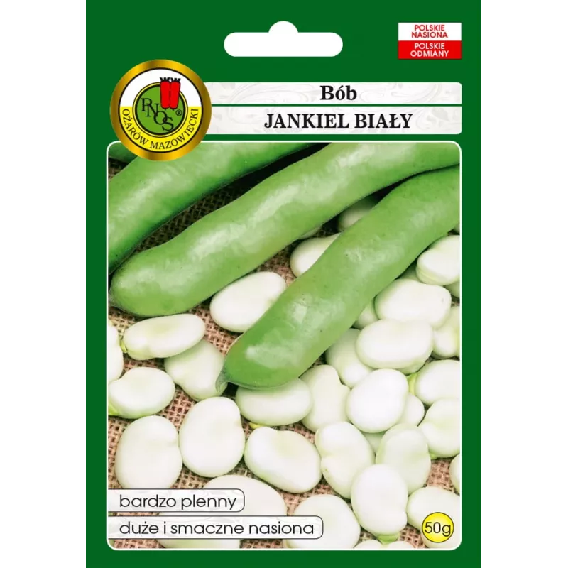 Seed packet Apte PNOS — Broad bean (fava) Jankiel Bialy, 50 g