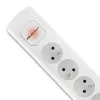 Power Extension Qoltec 50276 1.8m 5 AC Outlets Indoor White