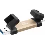 USB flash drive Silicon Power DS72 250 GB, USB 3.2 Gen 2 Type-A / Type-C, aluminium/rubber cap, gold