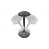 DIGITUS Ergonomic Stool / Standing Aid, Height-Adjustable with Gas Pressure Spring, Black